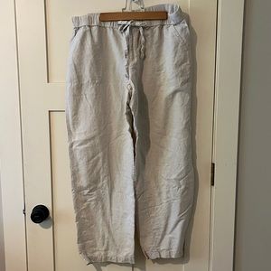 Liz Claiborne Tan Linen-blend pants Size L